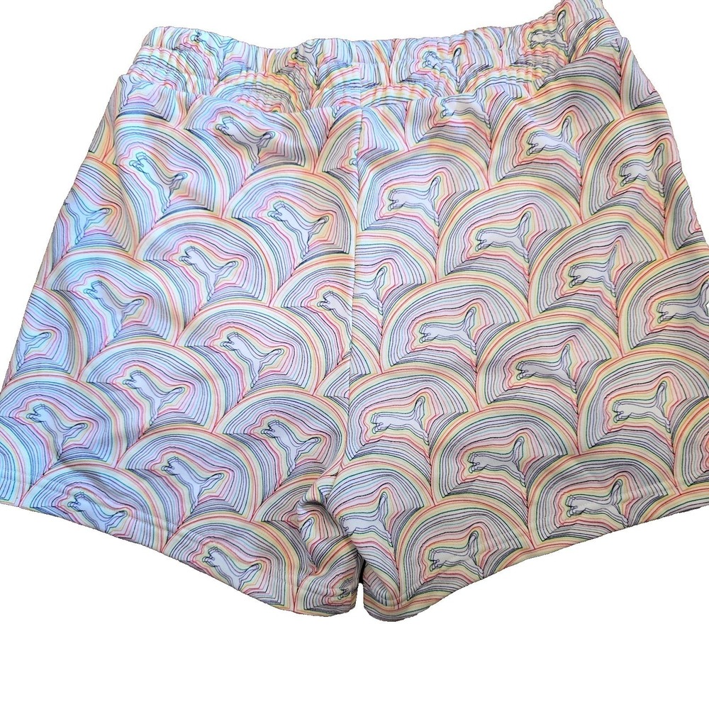 PUMA Pride Cat Print Shorts Mens Medium Womens Large Rainbow All Over Print AOP - Picture 4 of 10